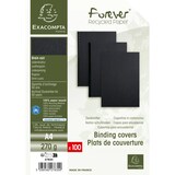 thumbnail of Exacompta 2783C 4x 100er Packung Einbanddeckel, Evercover 270g/qm, Lederprägung, für DIN A4 Format - Schwarz