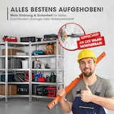 thumbnail of EASYmaxx Schwerlastregal 3er-Set - 1x Schwerlast-Eckregal/2x Schwerlastregal - silber/holzfarben