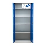 thumbnail of PROREGAL Stahlschrank BEE mit 8 lackierten Fachböden | HxBxT 195x92x50cm | Weiß-Blau | Werkstattschrank Werkzeugschrank Aktenschrank Universalschrank