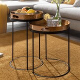 thumbnail of Beistelltisch FineBuy Sofatisch Set Metall Tabletttisch Couchtisch Tisch Rund
