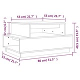 thumbnail of Table basse Blanc 80x55x40,5 cm Bois massif de pin Modèle Polaris Industriel