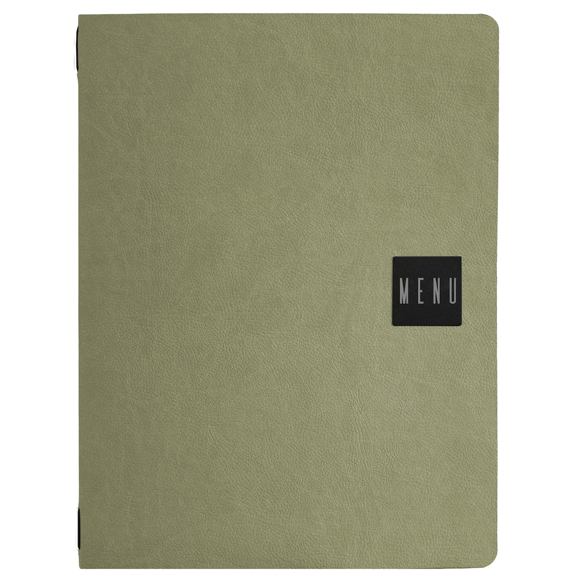 Stil Casa, Set 12 Speisekartenhalter A4, Polyurethan, 24,3x31,6 cm, 3 Innenhüllen, Gummiband, Farbe Senfgelb.