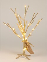 thumbnail of WellHome - Baumschmuck 6x40cm mit 30 LED Lichtern in Goldfarbe