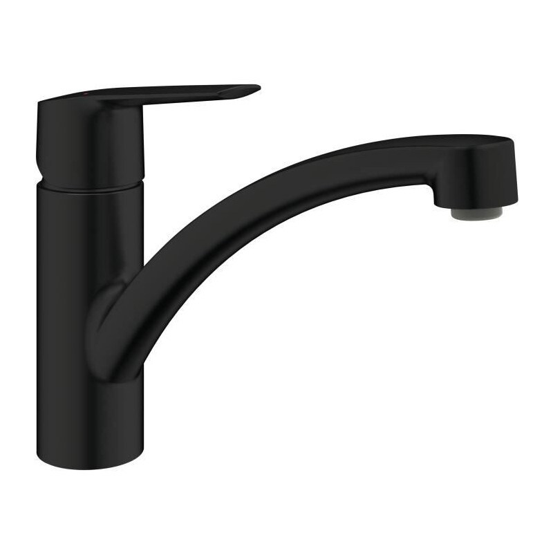 Grohe Start - 324412432 - Robinet De Cuisine - Mitigeur Monocommande évier - Noir Mat - Bec Bas - Rotation 140°