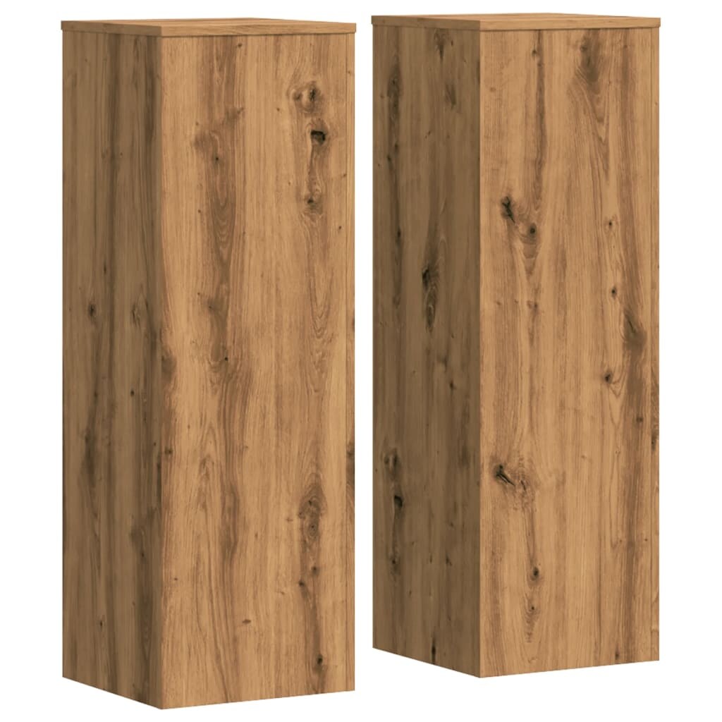 vidaXL Pflanzenständer 2 Stk. Artisan-Eiche 33x33x100 cm Holzwerkstoff