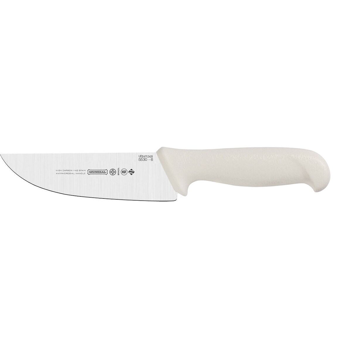 MUNDIAL, Professionelles Küchenmesser, (5530-6), 15.2CM, Breite gerade Klinge, weiß, Edelstahl
