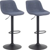 thumbnail of 2er Set Barhocker Loft blau/Stoff