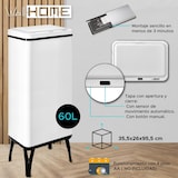 thumbnail of WellHome - 2er-Set Intelligenter Mülleimer 60L in Weiß mit Magnetetiketten 35,5x26x95,5 cm