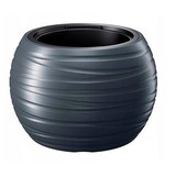 thumbnail of Prosperplast - Runde Pflanztöpfe mit Reservoir 36L Maze aus Kunststoff in Anthrazit 43,6 x 43,6 x 29,9 cm