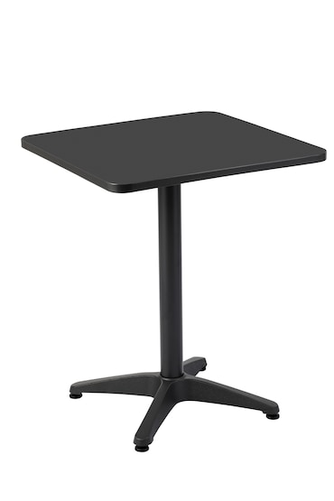 METRO PROFESSIONAL Mesa de exterior Gastro Narni, acero, 60 x 60 cm, cuadrada, negro