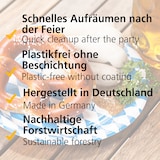 thumbnail of HEKU 100 Stück Einwegteller Papierteller - Papierteller für Oktoberfest Deko, Wiesn-Accessoires, nachhaltig, wiederverwertbar, stilvolles Design