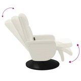 thumbnail of vidaXL Massagesessel mit Fußteil Creme Samt