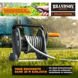 thumbnail of Brandson Schlauchtrommel Schlauchbox mit 20m Gartenschlauch, Drehgriff, Nachtropfstopp, Garten Schlauch Trommel mit Wandmontage, 1/2 Zoll, 3/4 Zoll