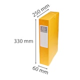 thumbnail of Exacompta 50609E 8x Archivbox aus Colorspan-Karton 600g, Rückenbreite 60mm mit Etikett, 25x33cm für DIN A4 - Gelb