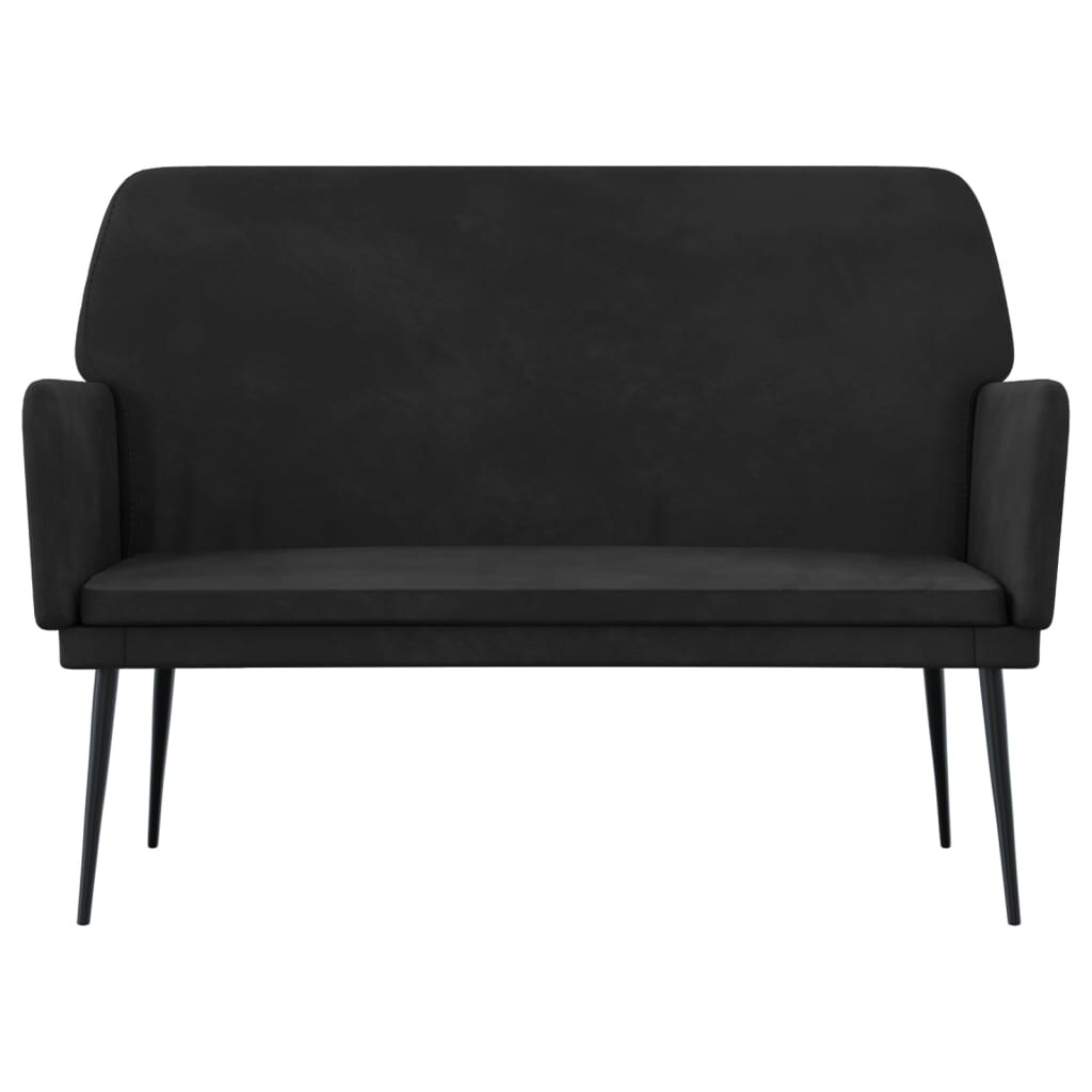 vidaXL Sitzbank Schwarz 108x79x79 cm Samt