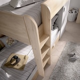 thumbnail of Dmora Letto per bambini Marmolada, Cameretta completa con armadio e cassetti, 255x112h150 cm, Bianco e Rovere
