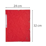 thumbnail of EXACOMPTA Chemise 3 rabats et élastique, en carte lustrée 5/10e, 400gr. Format 24x32cm. Coloris Rouge.
