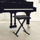 thumbnail of HOMCOM Panca per Pianoforte Imbottita Altezza Regolabile Pieghevole Antiscivolo, Nero, 39x29x47cm