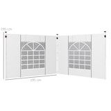 thumbnail of Outsunny paredes laterales para carpa de 2 paneles 295x195 cm con ventana enrollable y puerta con cremallera para carpa 3x3 m o 3x6 m
