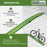 thumbnail of TRUTZHOLM 2 x Auffahrrampe klappbar 228 cm Traglast 680 kg Alu grün gelocht Rampen Motorradrampen