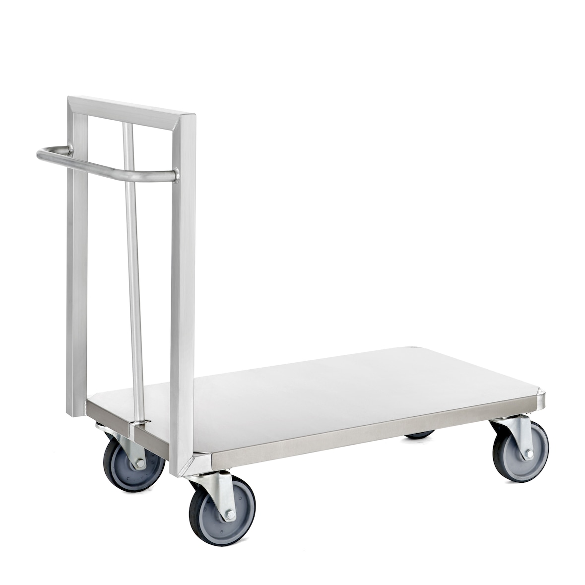 Tournus Schwerlast-Plattformwagen 100 x 600mm mit geschlossener Auflage. Aus Duralinox. Max Last 350 kg.