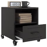 thumbnail of Tables de chevet 2 pcs noir 36x39x43,5 cm acier – Modèle Arête