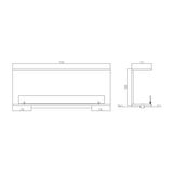 thumbnail of Camino a bioetanolo da incasso Trifacciale biocamino 3 lati 120x50 TREVI 120