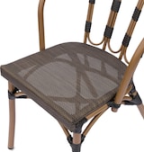 thumbnail of METRO PROFESSIONAL Silla apilable para exterior Gastro, Alvara, aluminio/tapizado textil, aspecto bambú, marrón