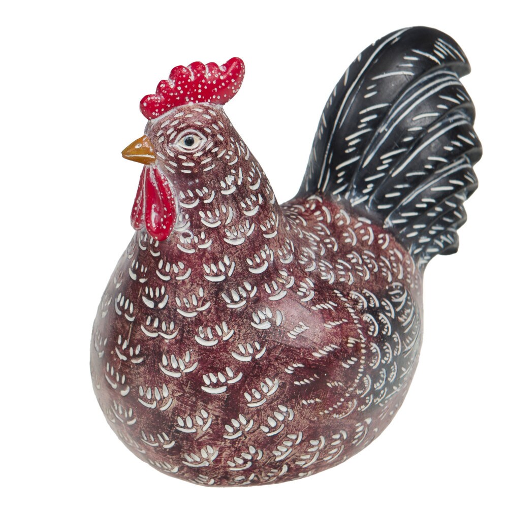 Coq Nico -  Multicolore Autre forme Résine Amadeus 8.50x15.00 cm