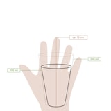 thumbnail of greenbox - Pappbecher 200 ml / 8 oz, Ø 80 mm, braun, innen weiß, 50 St.