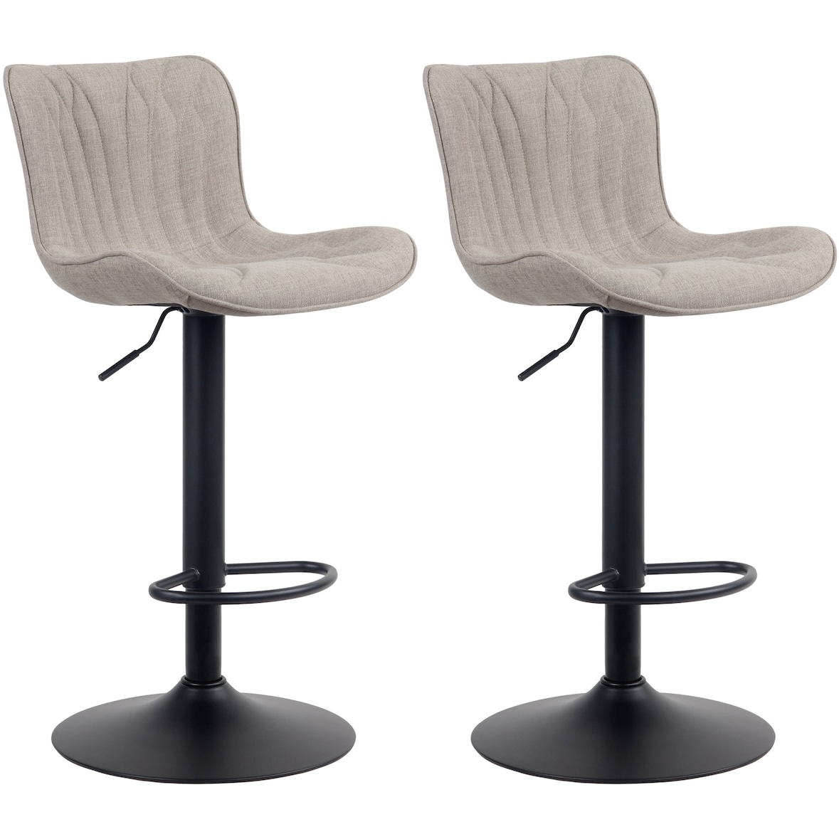 2er Set Barhocker Linus taupe/Stoff