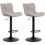 thumbnail of 2er Set Barhocker Linus taupe/Stoff