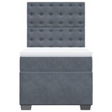 thumbnail of vidaXL Boxspringbett mit Matratze Dunkelgrau 90x190 cm Samt