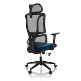 thumbnail of Silla de oficina / silla giratoria ERGOMY asiento tela/respaldo malla azul mybuero