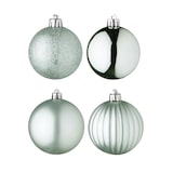 thumbnail of WellHome - Set van 100 groene kerstballen in PET-tube met verschillende designs en afwerkingen