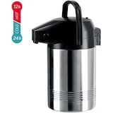 thumbnail of Emsa Pump-Isolierkanne President, ABS/ Edelstahl 18/10, 18 x 23.5 x 36 cm, 3 l, leicht befüllen und reinigen, Pumpenkopf abnehmbar, silber / schwarz