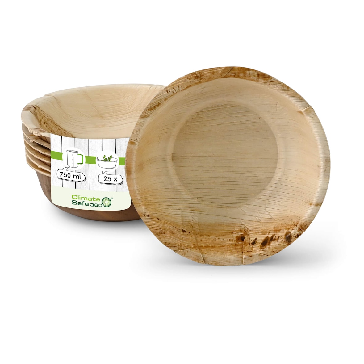 greenbox - Palmblatt Schalen "Palmware®" 750 ml, rund, 25 St.