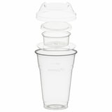 thumbnail of 100x BIO Trinkbecher 400ml+Domdeckel+Einsatzbecher stapelbar Biokunststoff