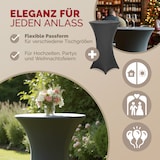 thumbnail of DETEX® Stehtischhusse 5er Set Anthrazit Grau 70-75cm Verstärkter Fußbereich 30°C Waschbar Stehtisch Hussen Stretch Bezug