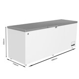 thumbnail of METRO PROFESSIONAL Diepvriezer GHF2700S, 188 x 73.5 x 94.5 cm, 700 L, 125 W, wit/grijs