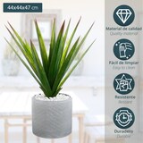 thumbnail of Plante artificielle Aloe Vera dans un pot en céramique H 49 cm