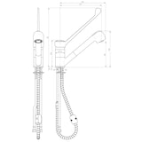 thumbnail of Grifo 2 aguas monomando GEREONTOLOGICO con caño ducha extraible