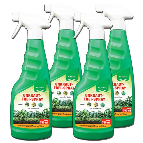 Unkraut-Frei Spray: für gepflegte und schöne Beete: 4 x 750 ml