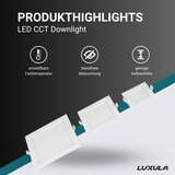 thumbnail of LUXULA LED Downlight LX300120 18 W 3000 K, 4000 K, 6000 K einstellbar in warm-, neutral- und kaltweiß (CCT) weiß