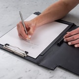 thumbnail of Porte-bloc à rabat Rillstab A4 similicuir noir, RI98850