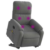 thumbnail of vidaXL Massagesessel mit Aufstehhilfe Dunkelgrau Mikrofasergewebe