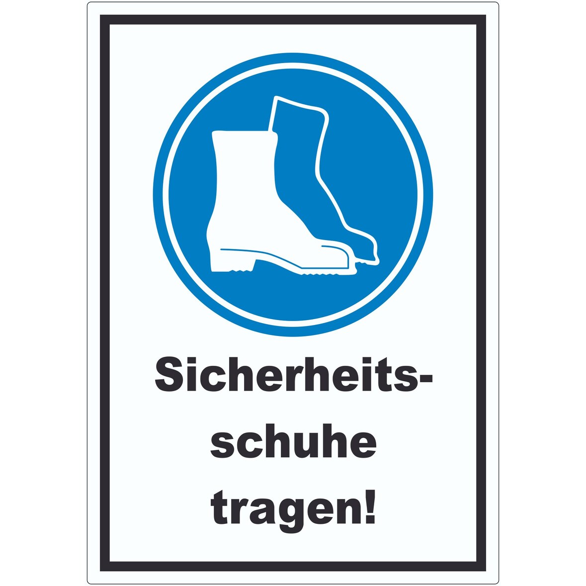 Sicherheitsschuhe tragen Aufkleber A5 (148x210mm)