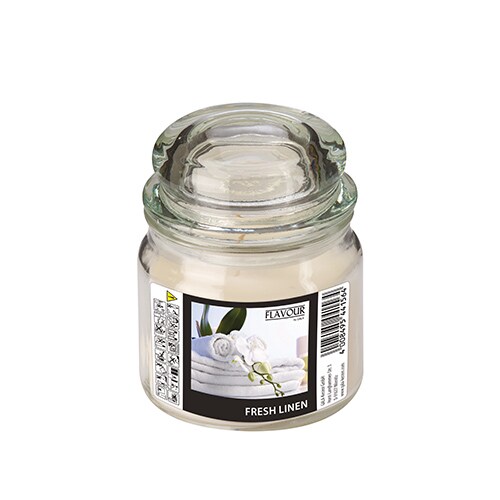 PAPSTAR, Snoeppot met waxvulling "Flavour by GALA", MAXI Ø 90 mm · 120 mm wit - Fresh Linen