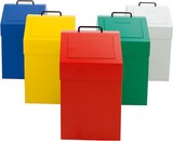 thumbnail of PROREGAL Abfallsammler, selbstschließender Einwurfklappe, 45L, HxBxT 64x33x31cm, Feuer- & Geruchshemmend, Grau, Abfalleimer Abfalltrennung