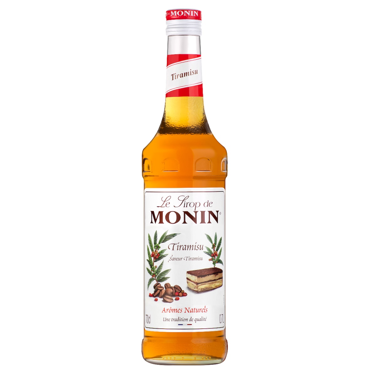 MONIN - Sirop Saveur Tiramisu 70 cl pour cocktails, culinaire ou boissons chaudes
